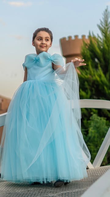 لباس مجلسی آبی آسمانی